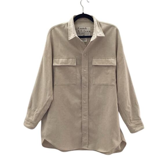 Frank & Eileen McLoghlin Utility Jacket In Natural Size XS Small Italian Brushed - Picture 2 of 12